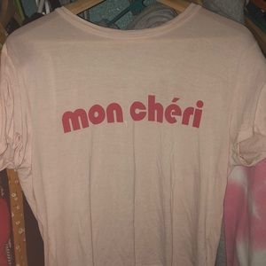 “Mon Cheri” pink top